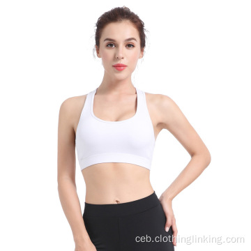 Ang mga top tank sa yoga alang sa mga babaye nga gitukod sa bra